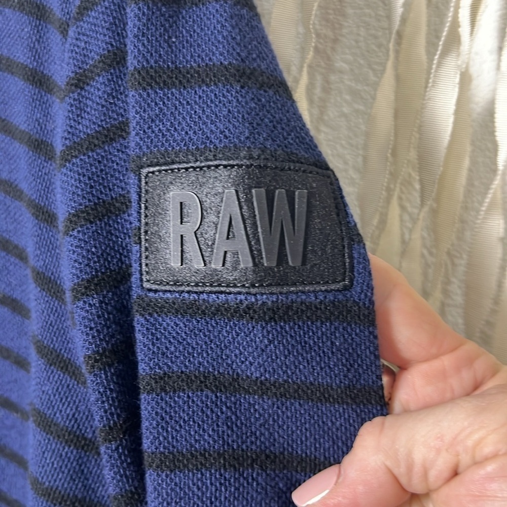 G-Star RAW Classic Bound Sweater in Black and Navy Stripe Size XXL - Picture 10 of 15